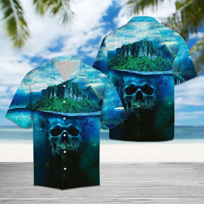 Dúlra Uathúil Oileán Skull Patrún Uisce Domhain Léine Haváís, Bronntanas Léine Haváís, Bronntanas Nollag