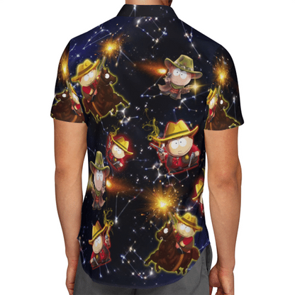 Eric Cartman Cowboy hawaiian shirt_Hawaiian Shirt Gift, Christmas Gift