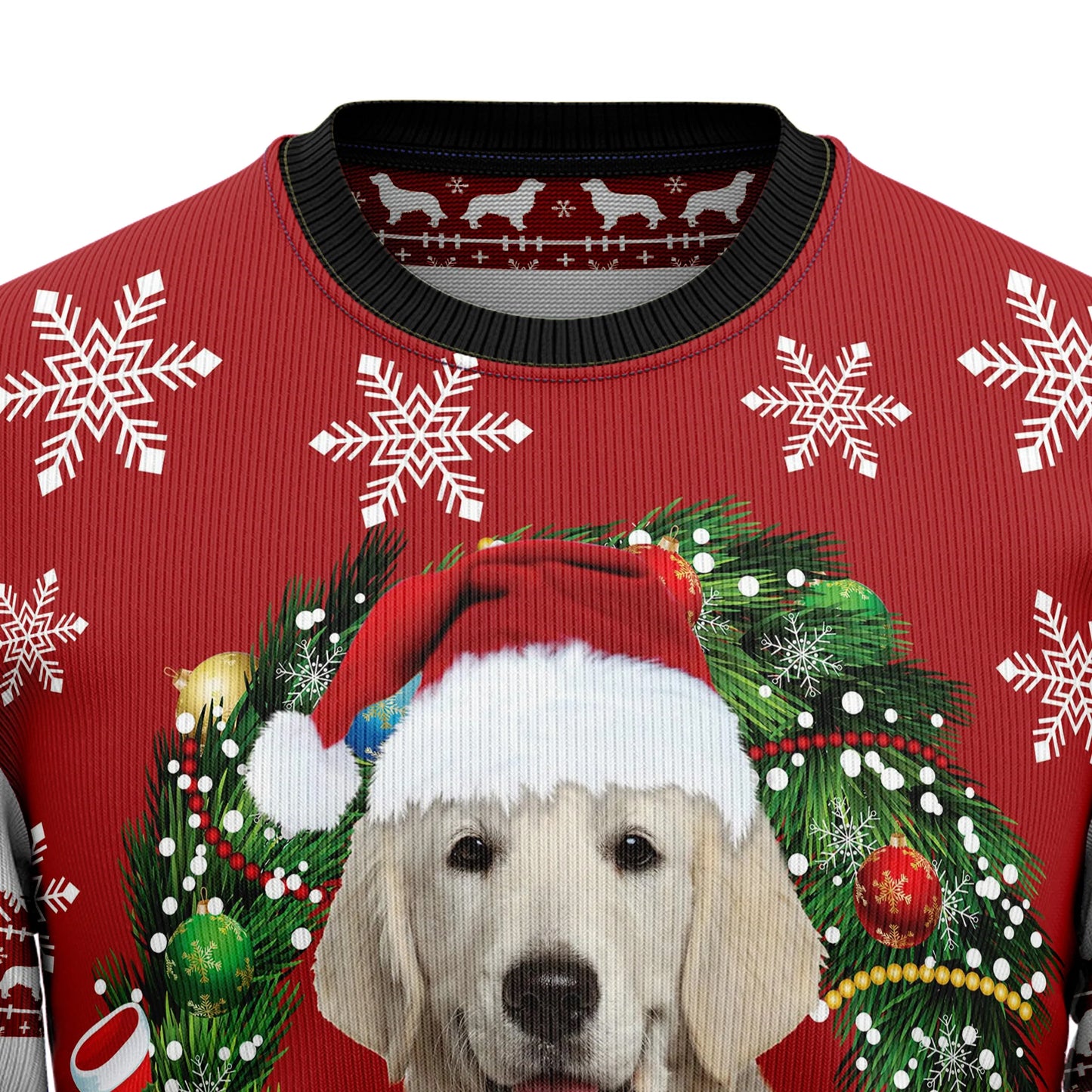Golden Retriever Wearing Santaâs Hat Ugly Christmas Sweater,Christmas Ugly Sweater,Christmas Gift,Gift Christmas 2024