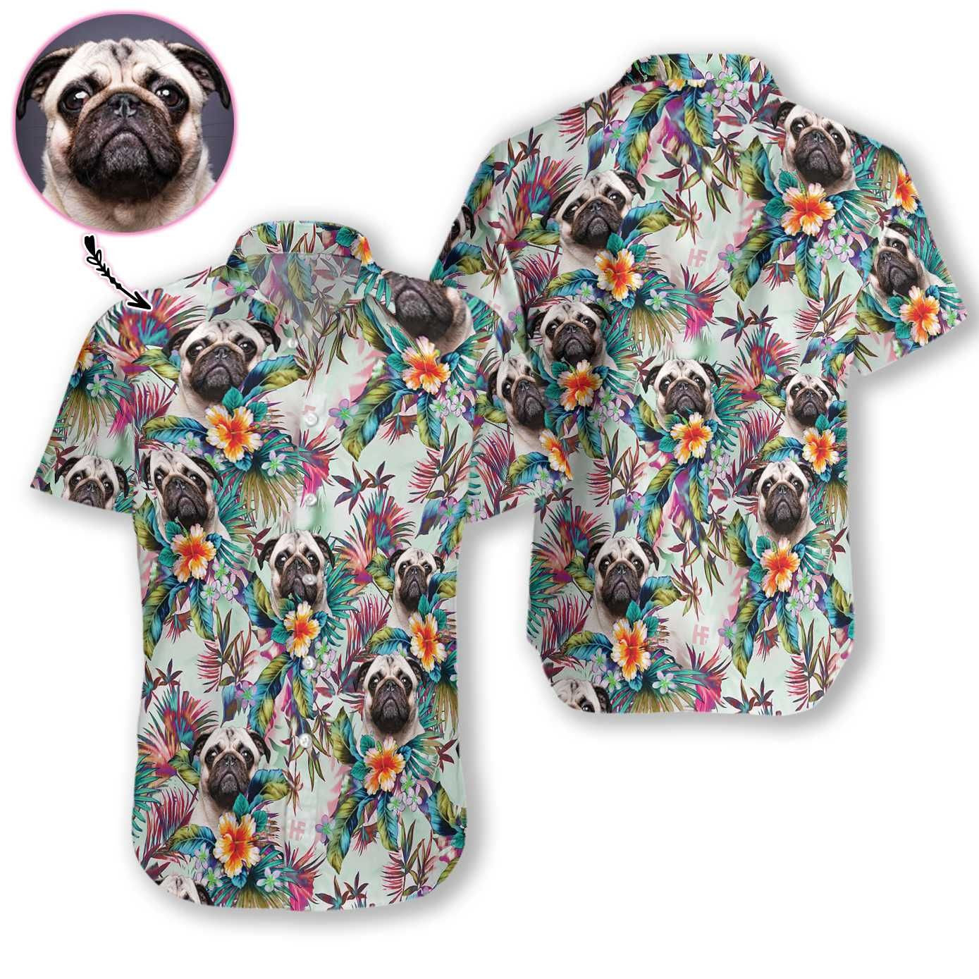 Madra Le Bláthanna Trópaiceacha Grianghraf Saincheaptha Léine Haváís, Bronntanas Léine Haváís, Bronntanas Nollag