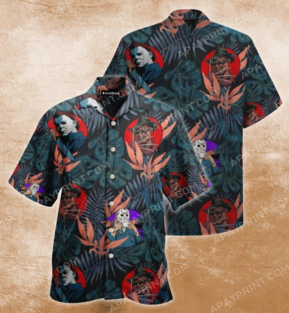 Halloween Horror Movie Killers Hawaiian Shirt, Hawaiian For Gift