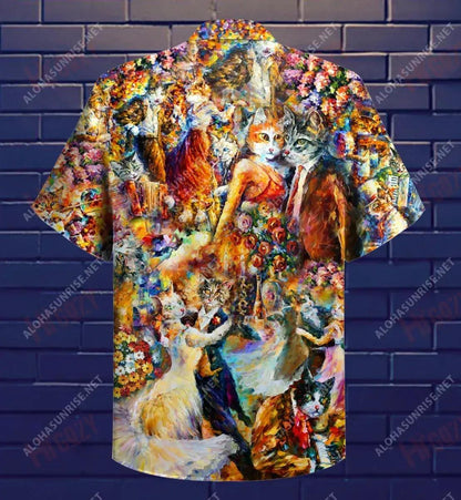 Fuaim an Chait Rince Léine Gearr Muinchille Unisex Aigéan T Léinte Haváís Seanréalta Léinte Haváís Patrún Léine Haváíais, Bronntanas Léine Haváís, Bronntanas Nollag