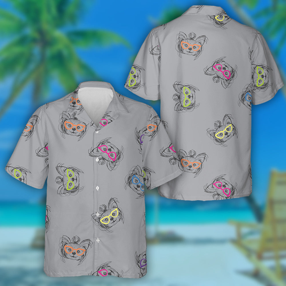 Líníocht Sceitseála Madra-Bhrocaire York Le Léine Haváích Sunglass ildaite, Bronntanas Léine Haváís, Bronntanas Nollag