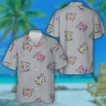 Líníocht Sceitseála Madra-Bhrocaire York Le Léine Haváích Sunglass ildaite, Bronntanas Léine Haváís, Bronntanas Nollag