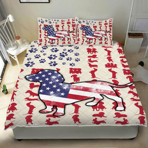Dog Dachshund American Quilt Bedding Set  Bedroom Set Bedlinen 3D Bedroom Set Bedlinen,Bedding Christmas Gift,Bedding Set Christmas