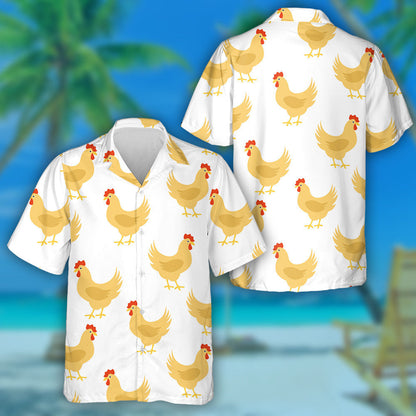 Sicín Álainn Le Suaitheantas Dearg Ar Léine Haváí Cúlra Bán, Bronntanas Léine Haváíais, Bronntanas Nollag