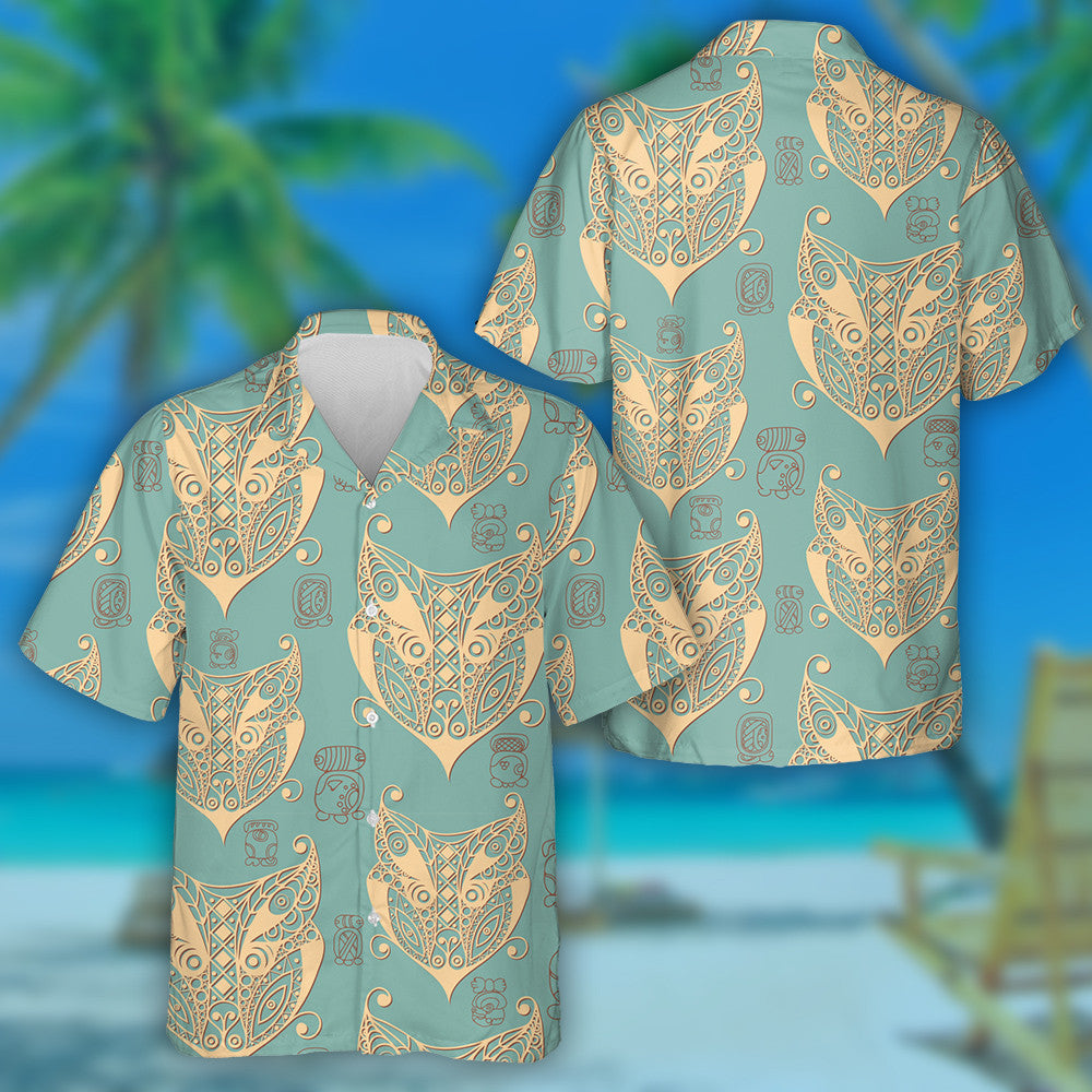 Maya Art Boho Le Mac Tíre Aztec Cúlra Uigeacht Léine Haváís, Bronntanas Léine Haváís, Bronntanas Nollag