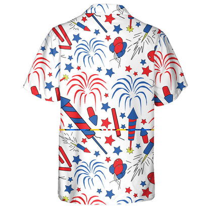 Dearadh Patrún Cúlra Bán 4 Iúil Shona Léine Haváíais, Bronntanas Léine Haváís, Bronntanas Nollag