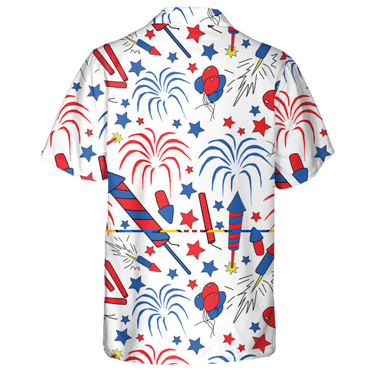 Dearadh Patrún Cúlra Bán 4 Iúil Shona Léine Haváíais, Bronntanas Léine Haváís, Bronntanas Nollag