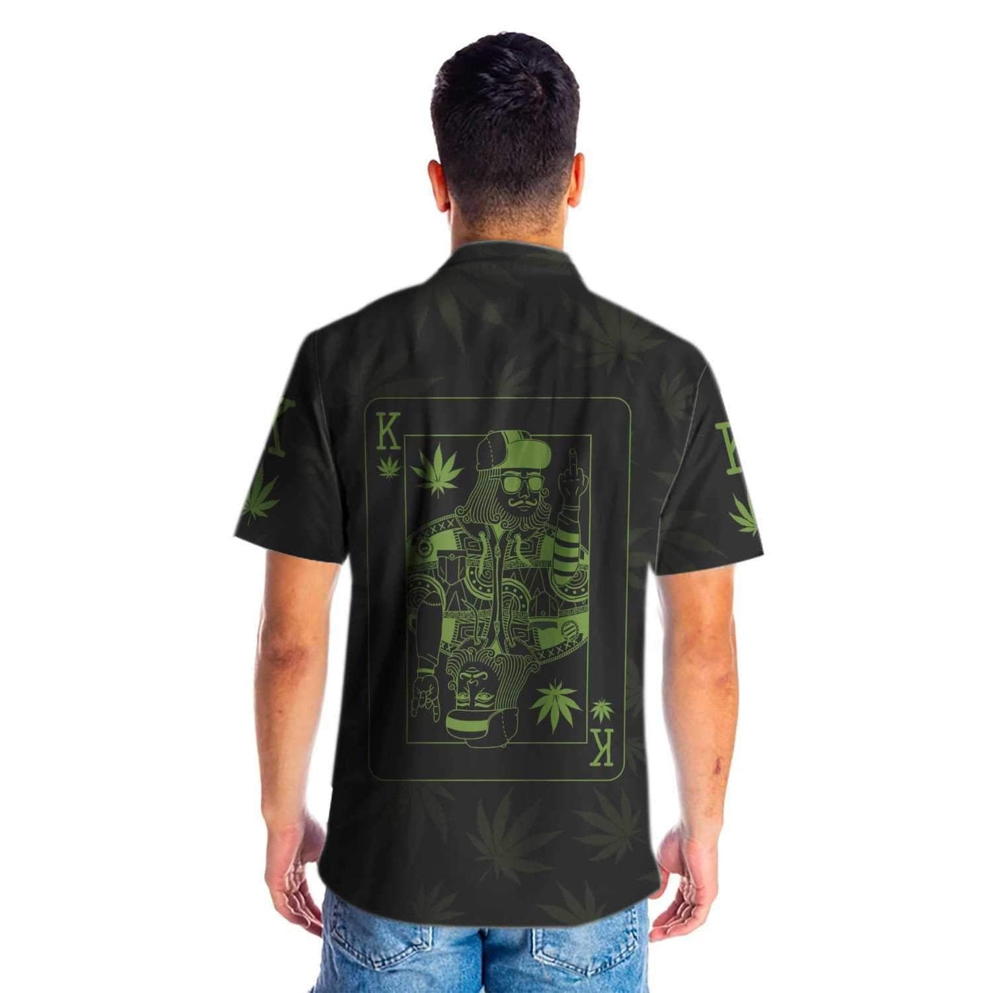 Dearadh Cárta Rí Dope Marijuana Léine Haváís, Bronntanas Léine Haváise, Bronntanas Nollag