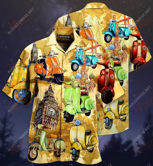 Tá an Saol Gearr Agus Tá an Domhan Leathan Léine Haváise Unisex Léinte Aigéin Léinte Trópaiceacha Léinte Haváís Saincheaptha Patrún Léine Haváís, Bronntanas Léine Haváís, Bronntanas Nollag