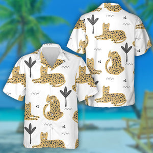 Wild African Leopard Cute Baby Background Hawaiian Shirt, Hawaiian Shirt Gift, Christmas Gift