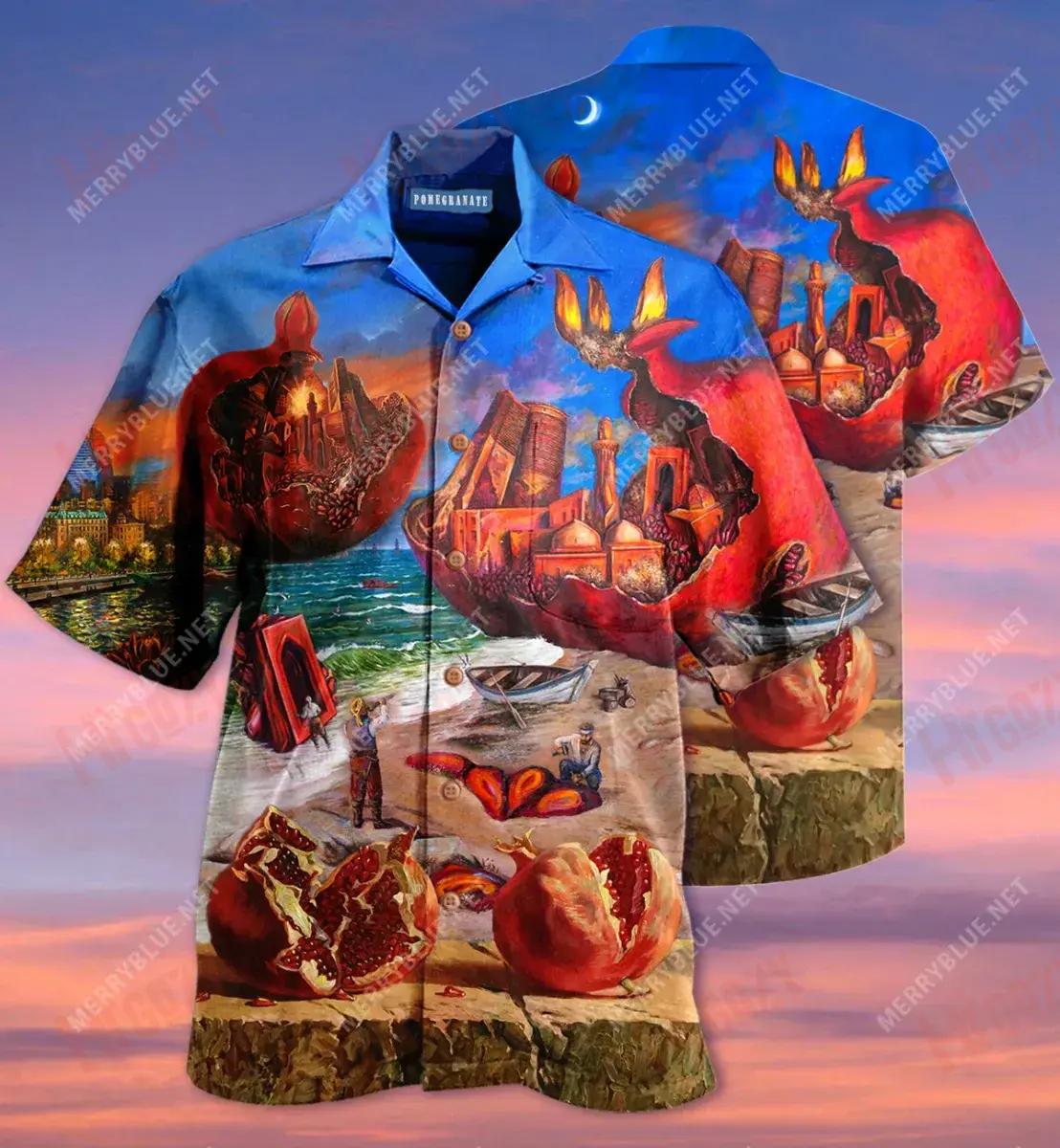 Nourish Bowl For The Soul Pomegranate Short Hawaiian Shirt Vacation Hawaiian T Shirts Tropical Shirts For Men Hawaiian Shirts For Women, Hawaiian Shirt Gift, Christmas Gift