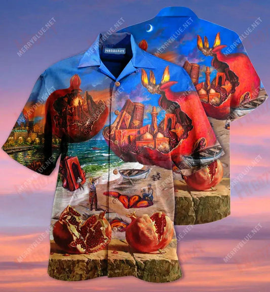 Nourish Bowl For The Soul Pomegranate Short Hawaiian Shirt Vacation Hawaiian T Shirts Tropical Shirts For Men Hawaiian Shirts For Women, Hawaiian Shirt Gift, Christmas Gift