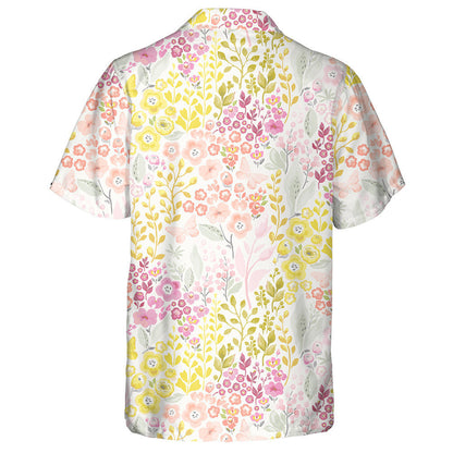 Beautiful Flowers And Butterflies In Vintage Style Hawaiian Shirt, Hawaiian Shirt Gift, Christmas Gift