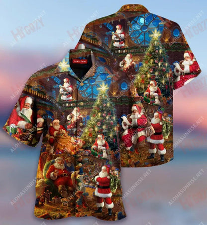 Teach Daidí na Nollag Léine Ghearr Haváís Aigéan Léinte T Haváíacha Léinte Trópaiceacha D'Fhir Léinte haváíais d'Fhir, Bronntanas Léine Haváíais, Bronntanas Nollag