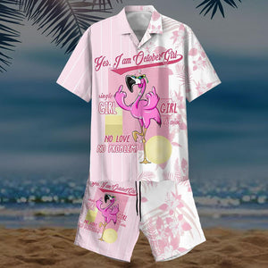 Flamingo October Girl Pattern Design Hawaiian Shirt,Hawaiian Shirt Gift, Christmas Gift