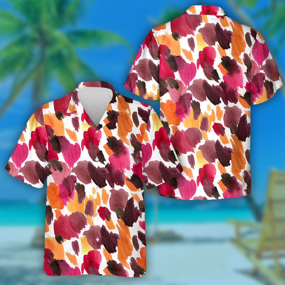 Leopard Leather In Bright Colors Animal Background Hawaiian Shirt, Hawaiian Shirt Gift, Christmas Gift