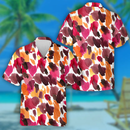 Leopard Leather In Bright Colors Animal Background Hawaiian Shirt, Hawaiian Shirt Gift, Christmas Gift