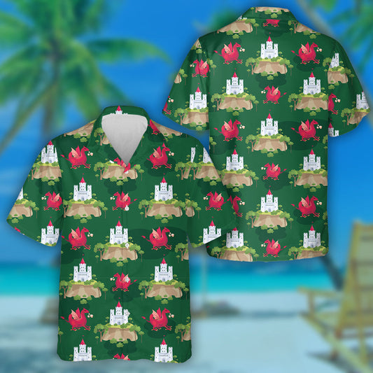 Pictiúr de Chaisleán Síscéal Agus Léine Dragon Haváís, Bronntanas Léine Haváíais, Bronntanas Nollag