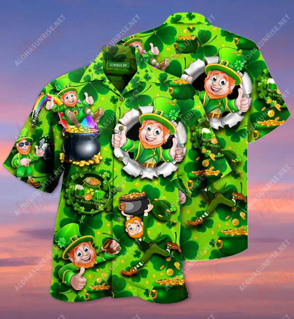 Lá Fhéile Pádraig Shona Duit Gearr Léinte Haváís Caitheamh aimsire Aloha Shirt Léinte Crazy Haváís Léinte Haváís do Mhná, Bronntanas Léine Haváís, Bronntanas Nollag