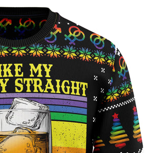 LGBT Whiskey Straight  Ugly Christmas Sweater,Christmas Ugly Sweater,Christmas Gift,Gift Christmas 2024