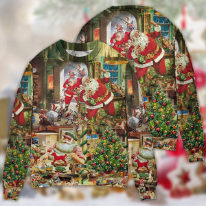 Christmas Santa's Toy Workshop Ugly Christmas Sweater, Christmas Gift, Gift Christmas 2024