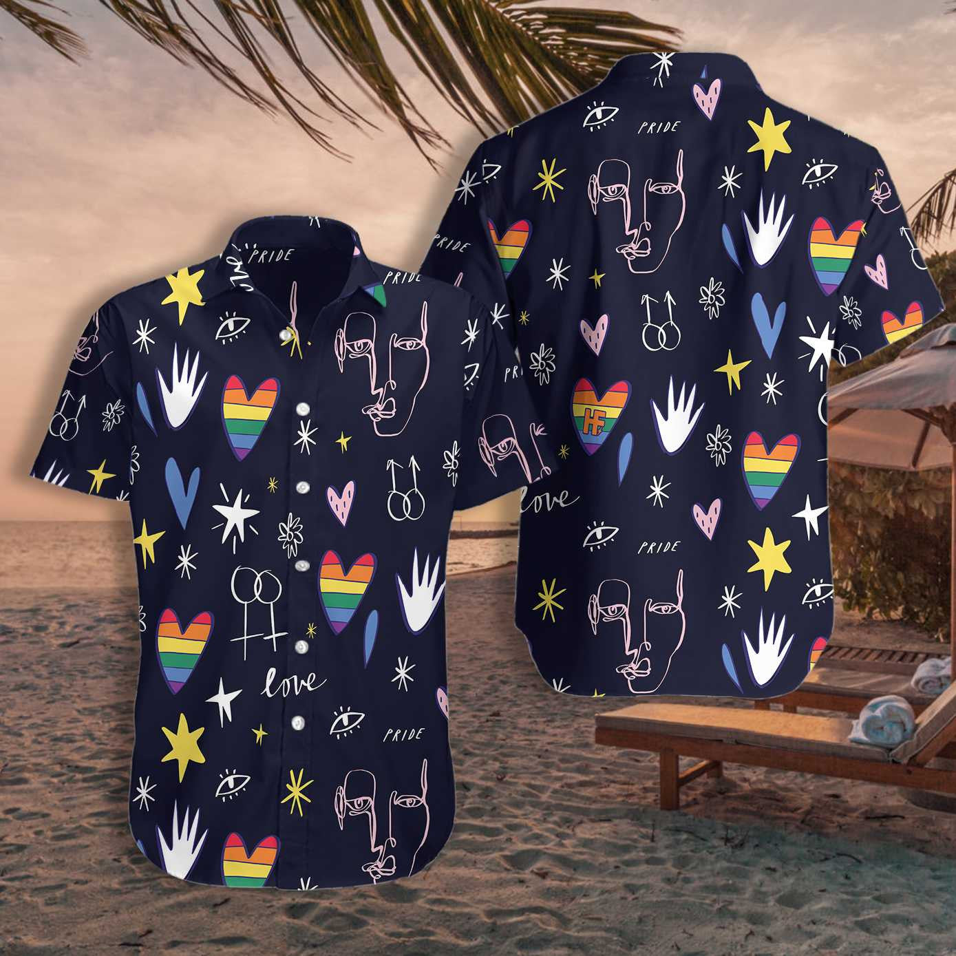 Love Is Love Happy LGBT Hawaiian Shirt, Hawaiian Shirt Gift, Christmas Gift