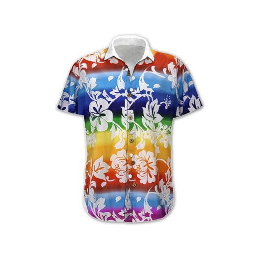 Time Of Spring Lgbt Flower Design Hawaiian Shirt,Hawaiian Shirt Gift, Christmas Gift