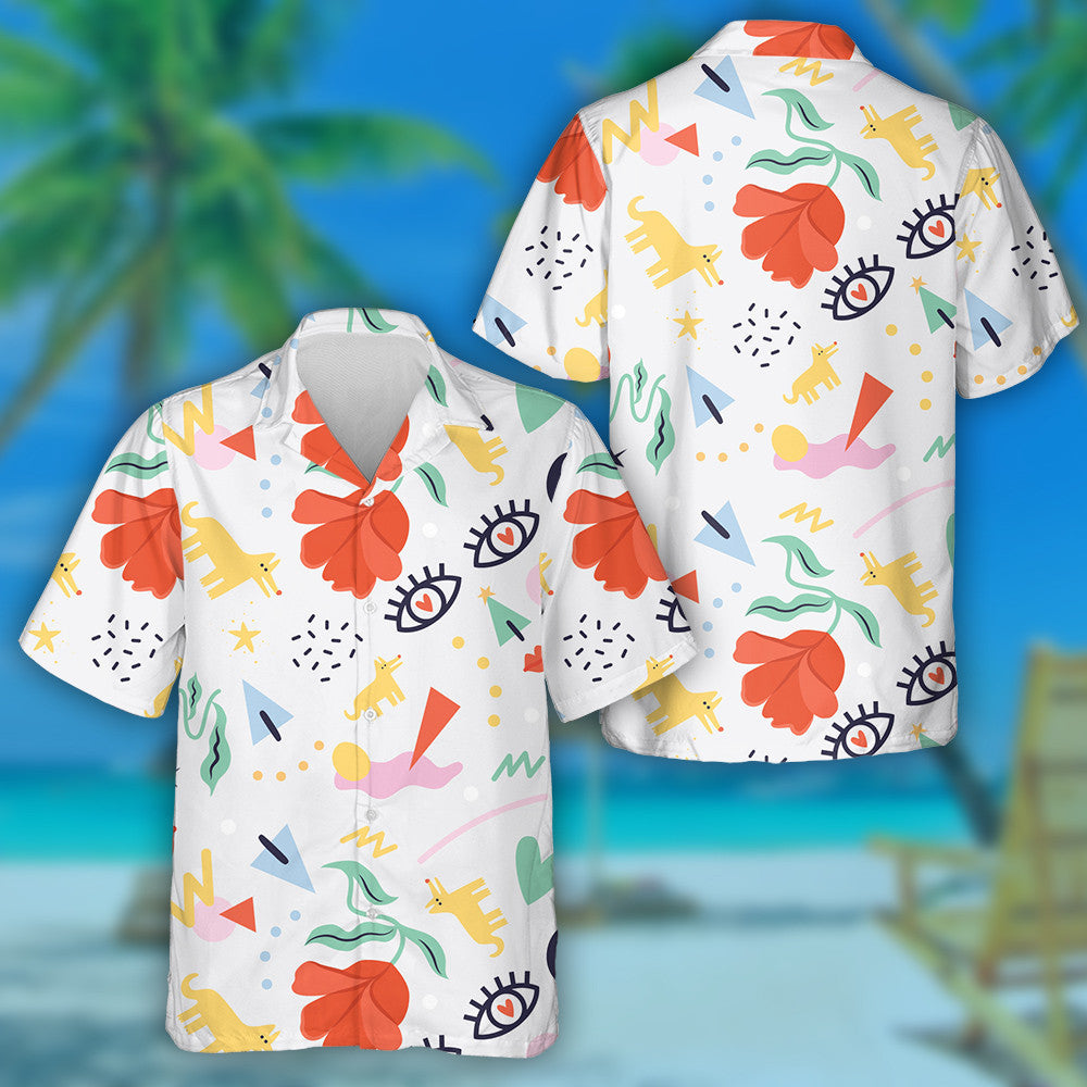 Téama na Nollag Le Bláthanna Madraí Réaltaí Agus Léine Geoiméadrach Haváís, Bronntanas Léine Haváís, Bronntanas Nollag