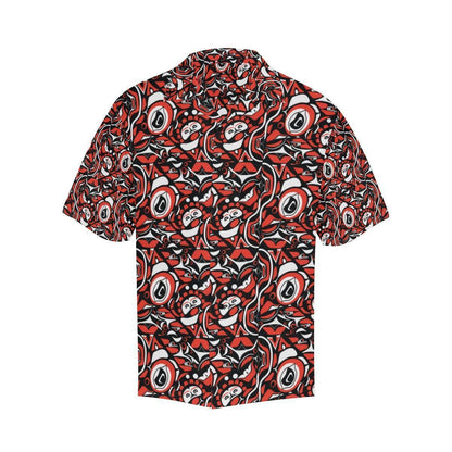 Black And Red Billiard Polo Design Hawaiian Shirt, Hawaiian For Gift