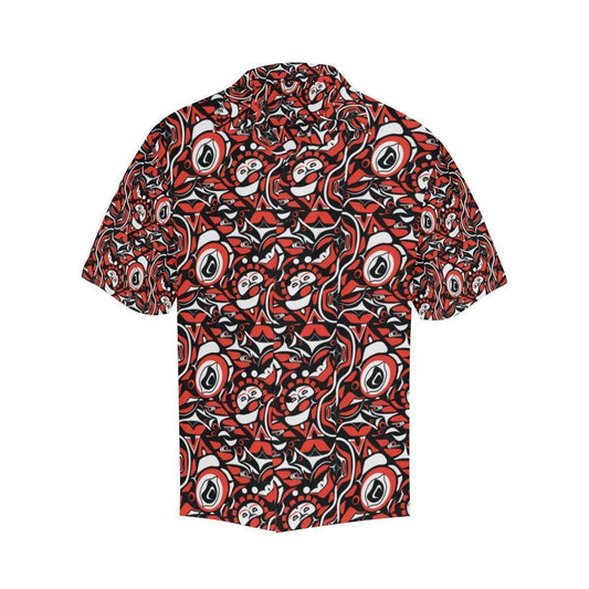 Black And Red Billiard Polo Design Hawaiian Shirt, Hawaiian For Gift