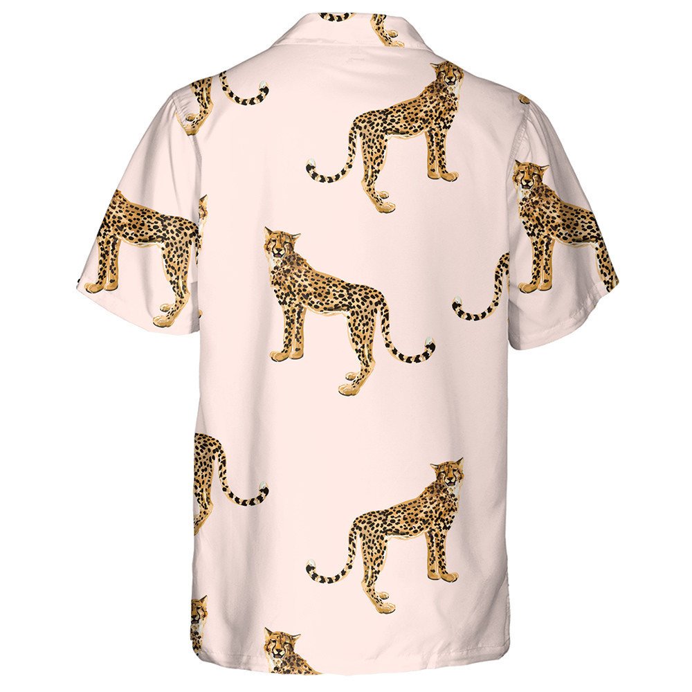 Wild Leopard Tropical Landscape Beautiful Summer Hawaiian Shirt, Hwaiian For Gift