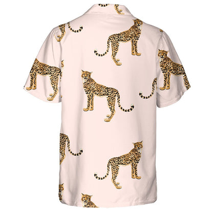 Wild Leopard Tropical Landscape Beautiful Summer Hawaiian Shirt, Hwaiian For Gift