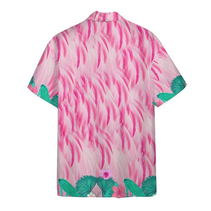 Cute Pink Flamingo Crazy Ornamental Hawaiian Shirt,Hawaiian Shirt Gift, Christmas Gift