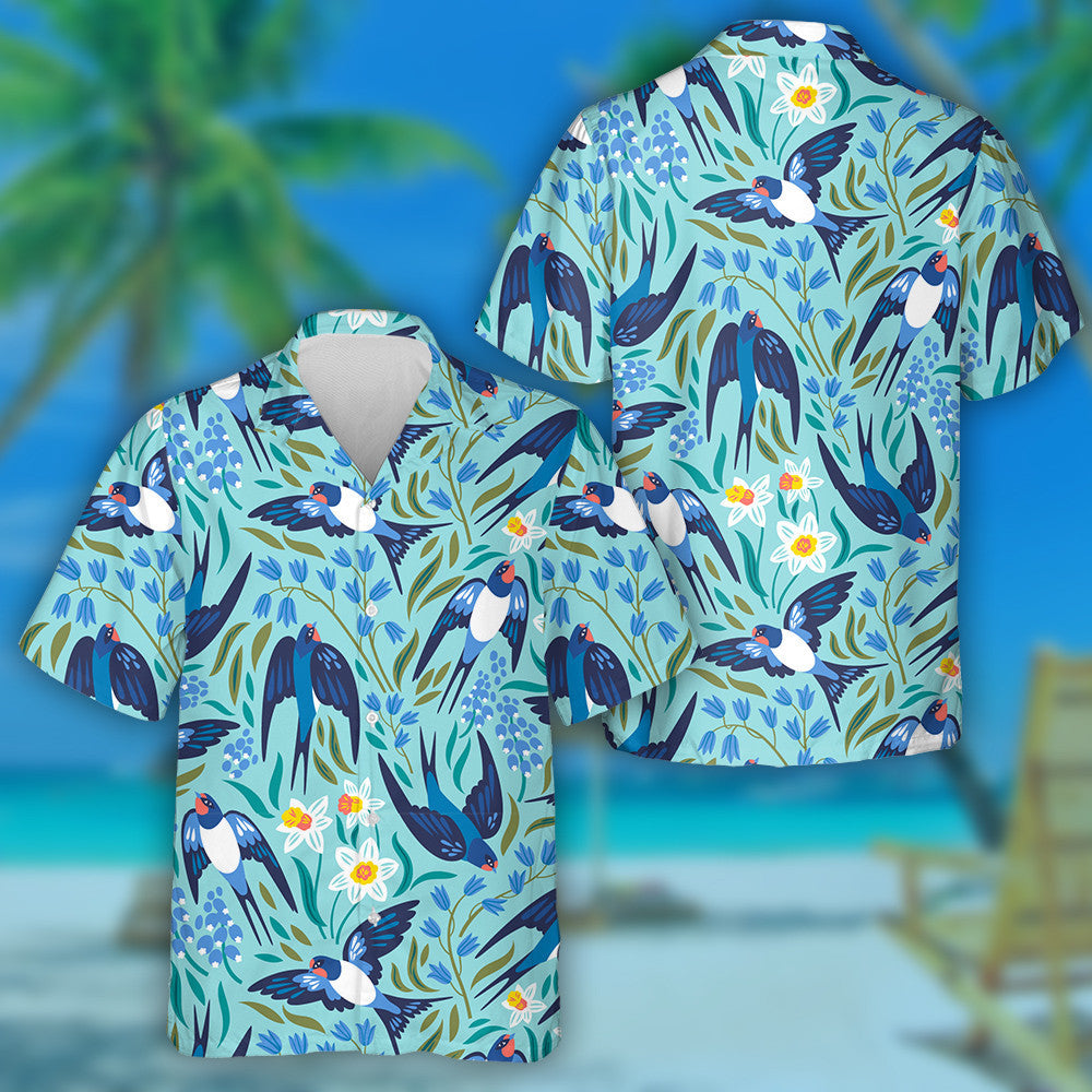 Fáinleoga Eitilte Agus Bláthanna Narcisuses Hyacinths Agus Léine Haváíach Muscari, Bronntanas Léine Haváíais, Bronntanas Nollag