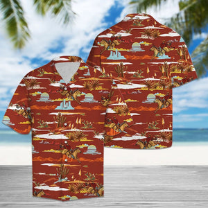 Enjoy The Summer Vacation Cowboy Cactus Desert Pattern Hawaiian Shirt, Hawaiian Shirt Gift, Christmas Gift