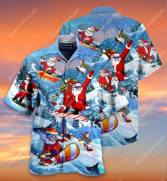 Dún Do Neamh Síos Go Domhan Snowboarding Léine Gearr Haváís Aigéan T Léinte Haváís Léinte Haváís is Fearr Léinte haváíais do Mhná, Bronntanas Léine Haváís, Bronntanas Nollag