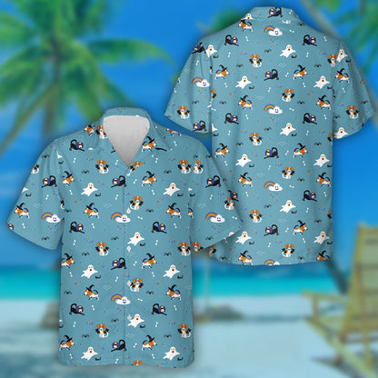 Halloween Beagle Dog In Various Party Costumes Hawaiian Shirt, Hawaiian Shirt Gift, Christmas Gift
