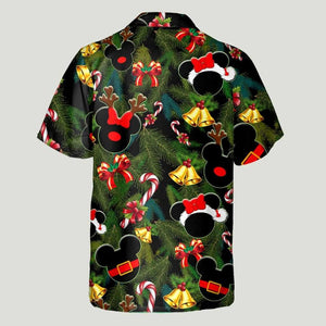 Magic Mouse Ears Christmas Mouse Tropical Jungle Hawaiian Shirt, Hawaiian Shirt Gift, Christmas Gift