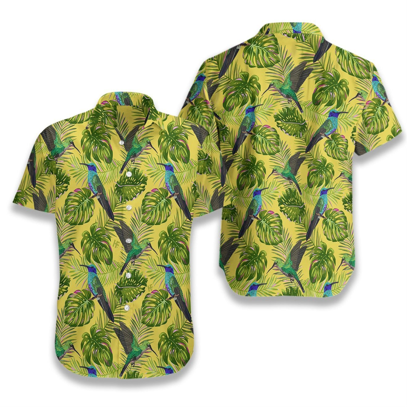 Hummingbird Tropical And Leaf Pattern Hawaiian Shirt, Hawaiian Shirt Gift, Christmas Gift
