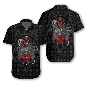 Baphomet Demon Satanism Pentagram Unique Anicent Sign Hawaiian Shirt, Hawaiian Shirt Gift, Christmas Gift