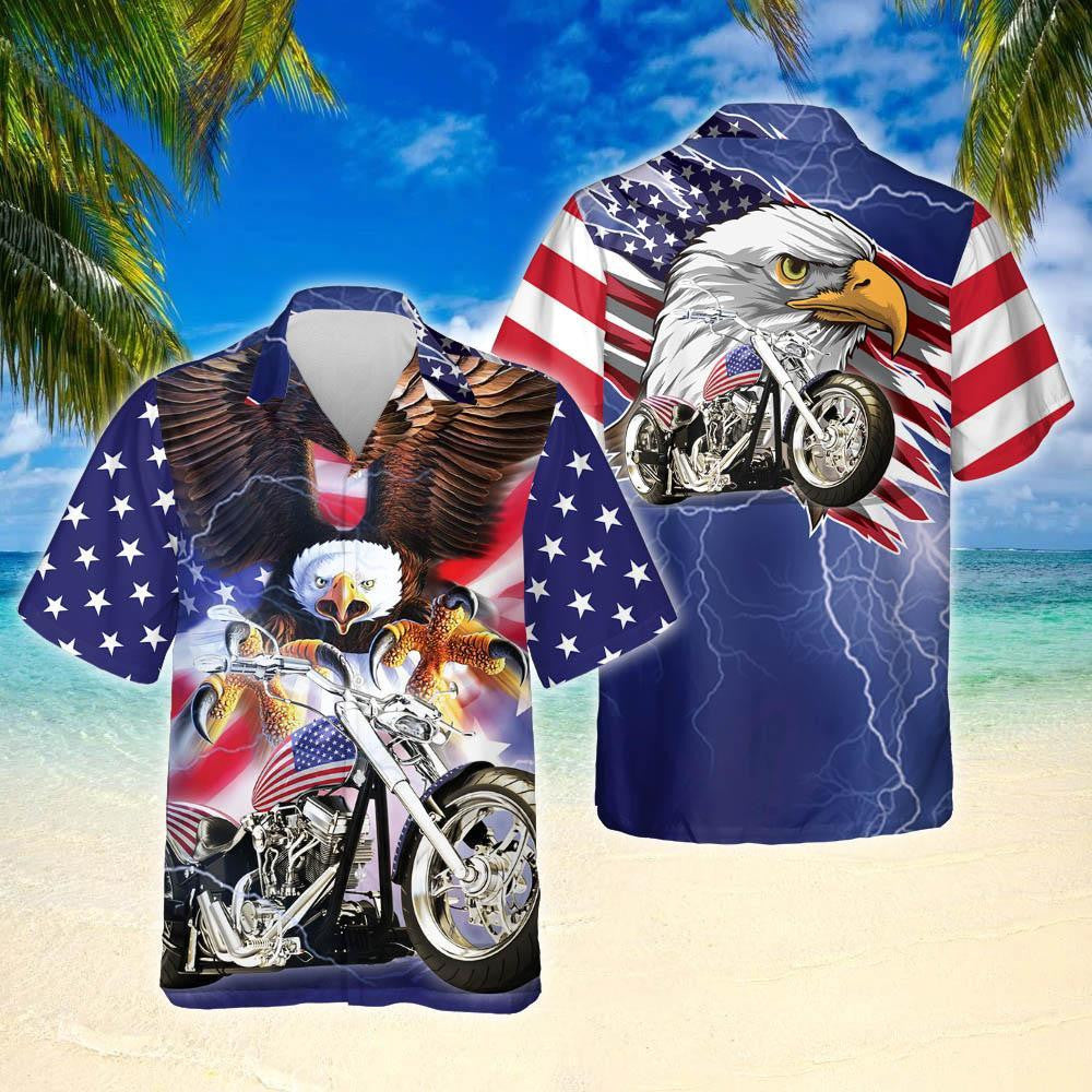 Born To Ride American Eagle Dearadh Gluaisrothar Léine Haváí, Bronntanas Léine Haváíais, Bronntanas Nollag