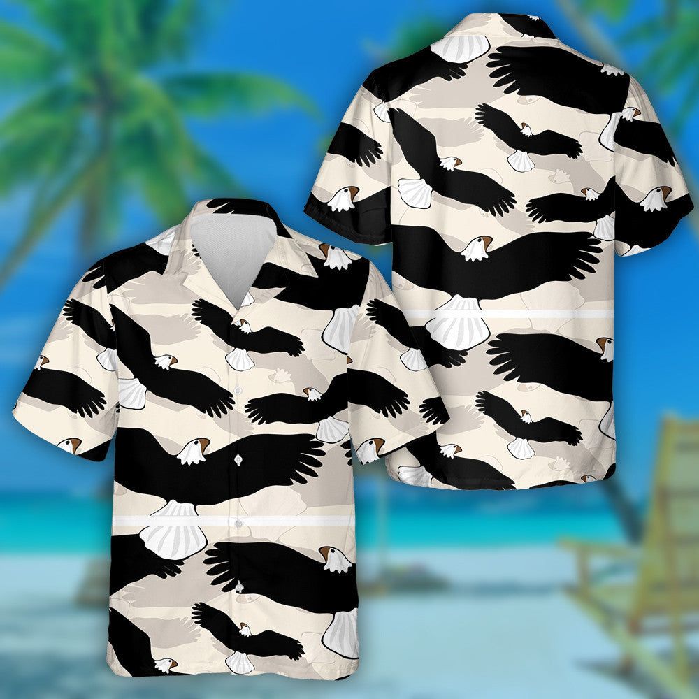 Iolar ag eitilt ar chúlra bándearg éadrom Léine haváí, bronntanas Léine Haváís, bronntanas Nollag