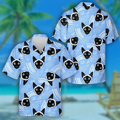 Aghaidh Cat Siamese agus Eilimintí Maisiúla ar Léine Bán Haváís, Bronntanas Léine Haváís, Bronntanas Nollag