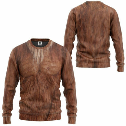 Éadaí Cochaillín Tléine éadaí 3D Bigfoot