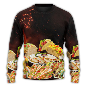 Food Tacos Fast Food Delicious Ugly Christmas Sweater, Christmas Gift, Gift Christmas 2024