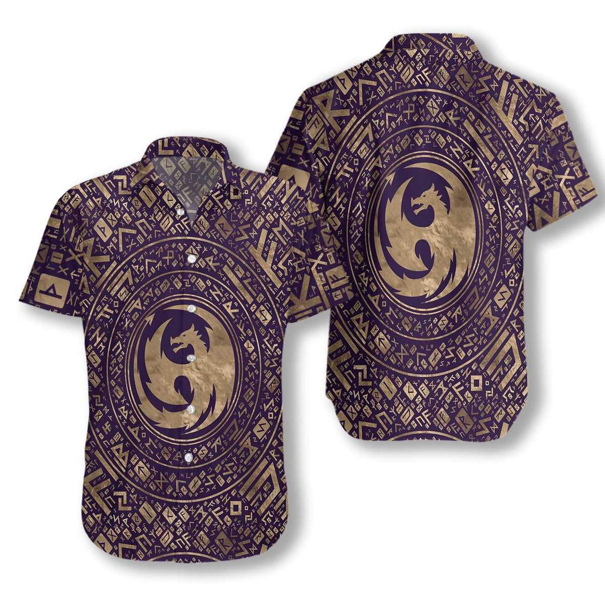 Siombail Dragon Patrún Stíl Nordach Léine Haváís, Bronntanas Léine Haváís, Bronntanas Nollag