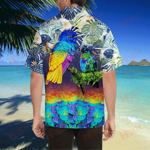 Amazing Hummingbird Short Sleeve Shirt Summer Aloha Shirt Custom Hawaiian Shirts Funny Hawaiian Shirts, Hawaiian Shirt Gift, Christmas Gift