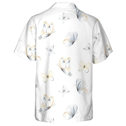 Flying Gentle Butterflies Blue And Indigo Colors Hawaiian Shirt, Hawaiian Shirt Gift, Christmas Gift